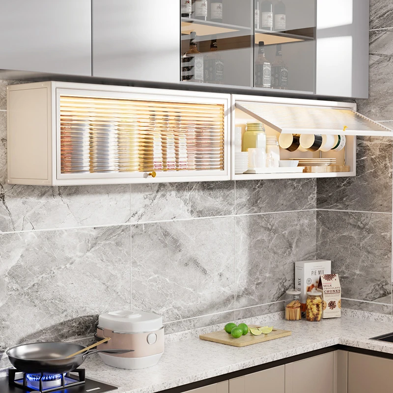 厨房用品调料置物架2023新款壁挂式吊柜收纳神奇上翻柜上墙免打孔