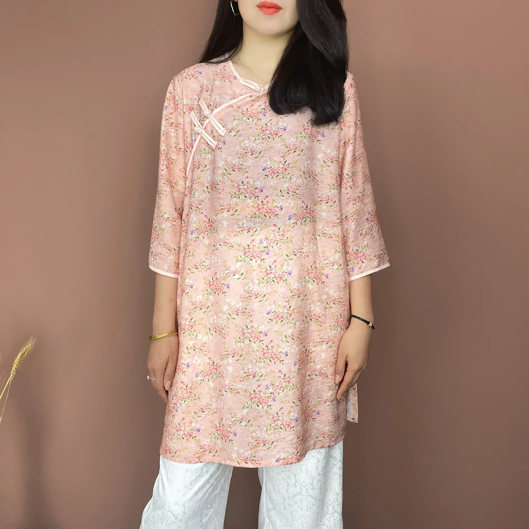 【花样年华】夏花-中式碎花宽松连衣裙