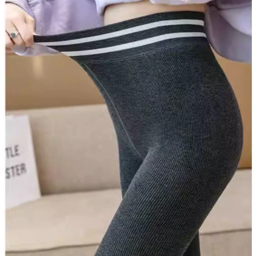 【薄绒9分裤】打底裤加绒弹力女士秋冬外穿一体灰色打底裤弹力百搭