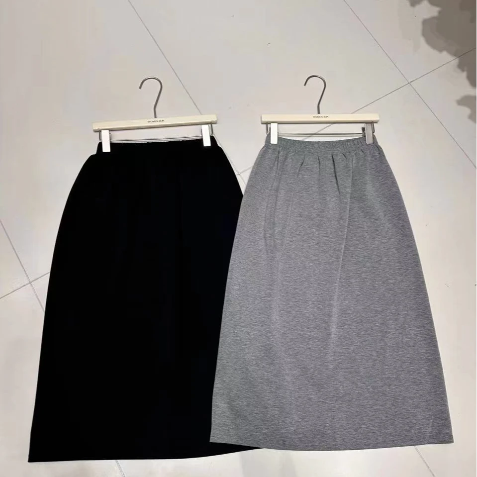 77105 大码胖mm高腰显瘦a字直筒半身裙女薄款