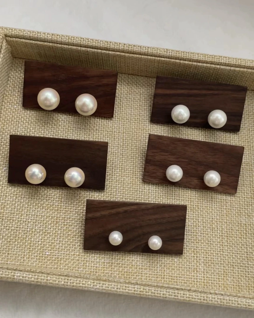 925银仿珍珠耳饰 纯银fever同款施家珍珠耳钉复古高级耳环夏耳饰