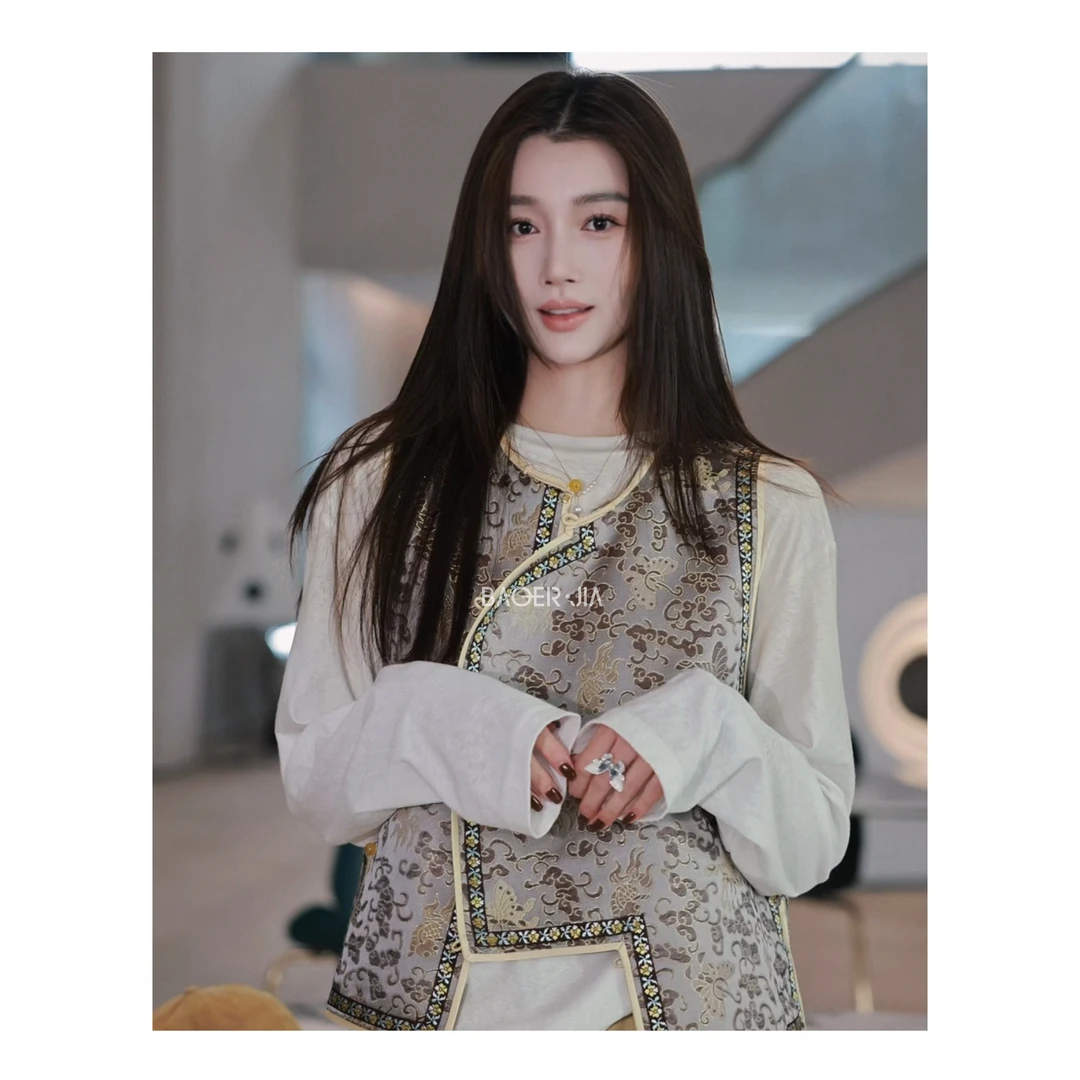 88-【传承/金鱼闹彩蝶】宝儿家含幂BJ59124411冬季款国风桑蚕丝马甲