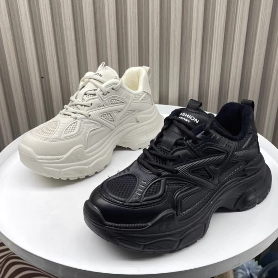 001-050【根据主播提示下单】 2024冬季新款真皮老爹鞋百搭运动女鞋