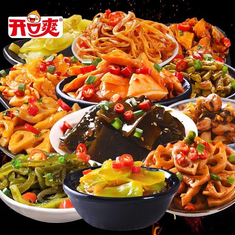 【小扬哥力荐】开口爽海带莴笋卤藕片金针菇解馋小零食下饭菜香辣