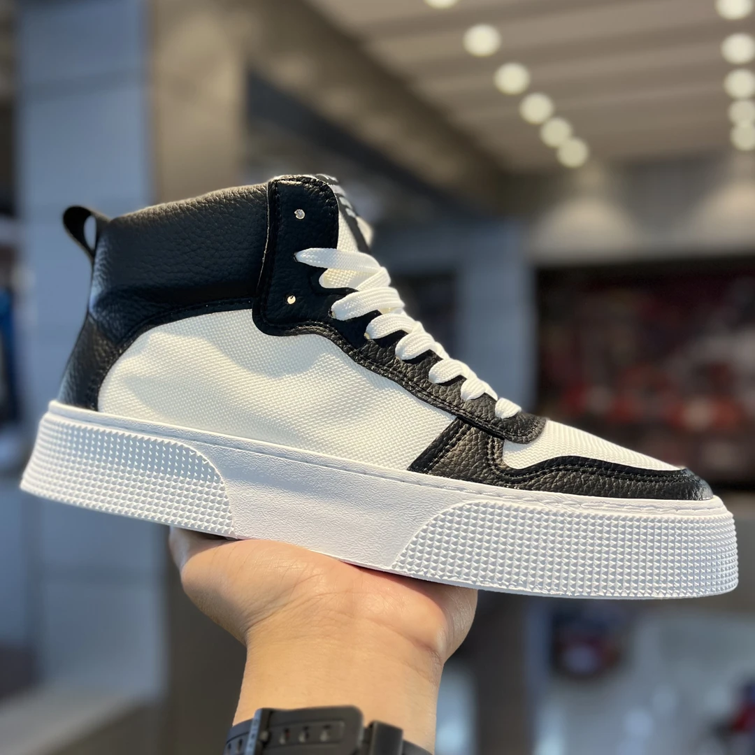 2023夏季新款时尚休闲运动百搭软底软面网面透气舒适高帮男潮鞋