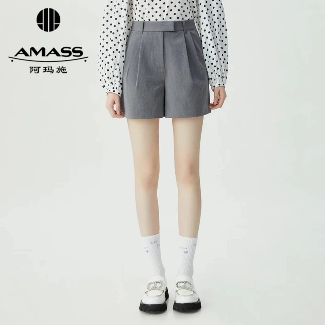 【阿玛施AMASS】5100511新品水面料花苞短裤