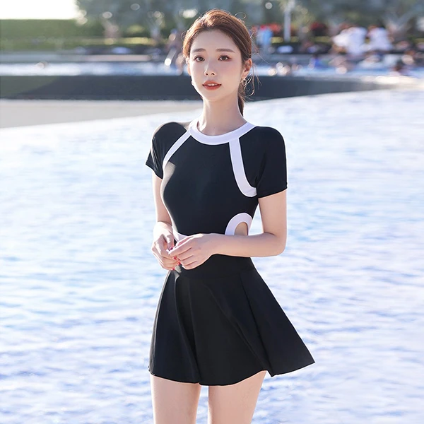 佑游12008泳衣新款泳衣显瘦遮肉游泳保守游泳衣泳装运动女生女款