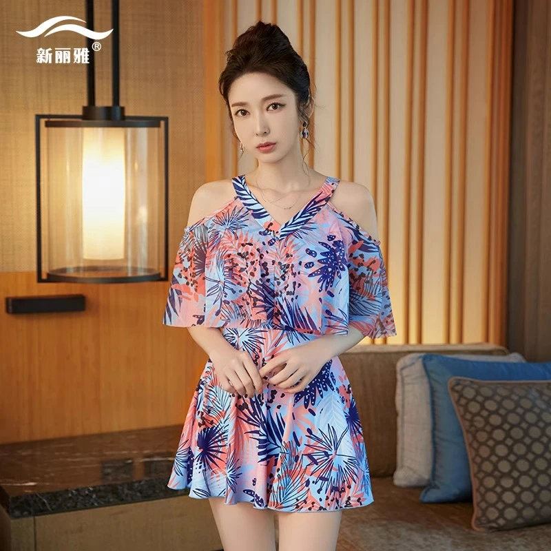 14184泳衣女士分体保守2025新款高级感温泉微胖女孩遮肉显瘦泳衣