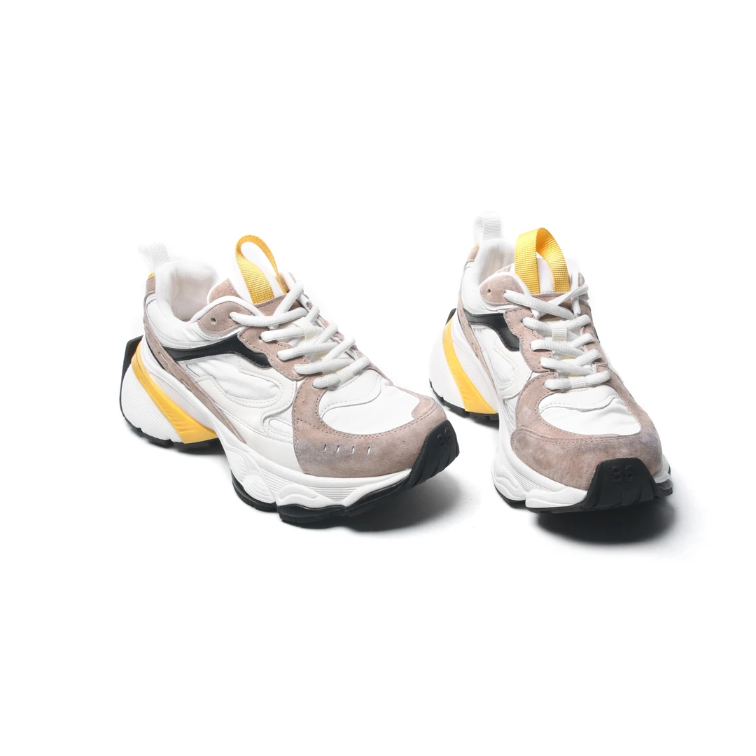 拼色老爹鞋女新款厚底增高时尚百搭做旧休闲运动鞋23Q237-2