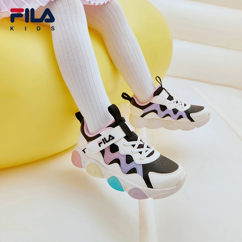 FILA童鞋【斐乐儿童】幼小童春软底时尚运动防水闪灯鞋 K14B311601F