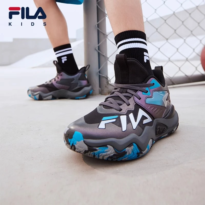 【斐乐儿童】2024年春夏中大童时尚透气男童场上篮球鞋K55B422201