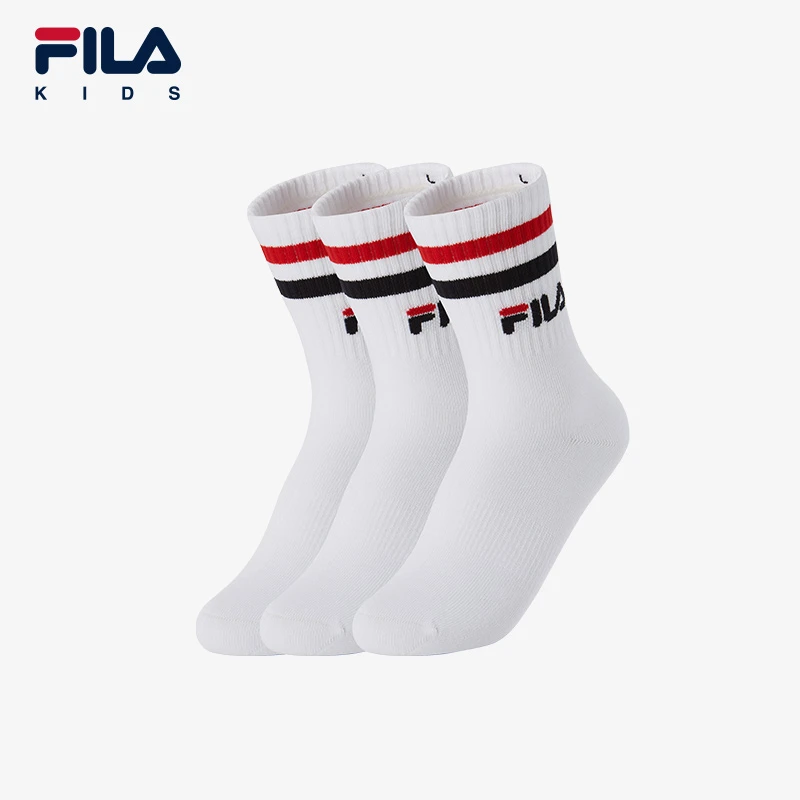 【斐乐儿童】2025年春季小童中腰袜3件装K17G511304