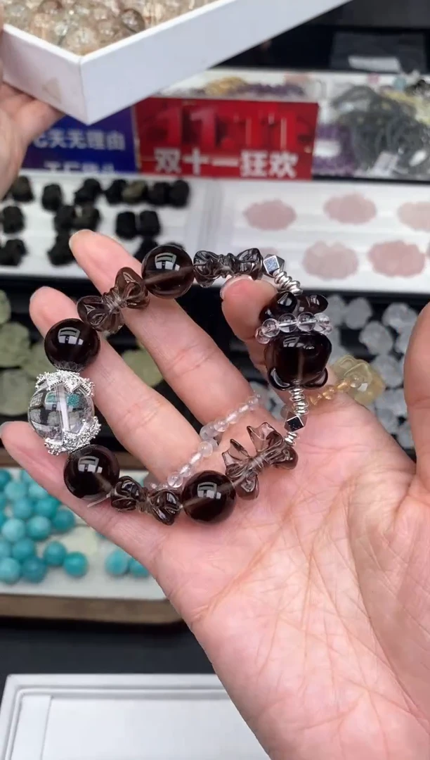 【闪购商品】黑曜岩手串未镶嵌61a多样性发其一/10.26/1个