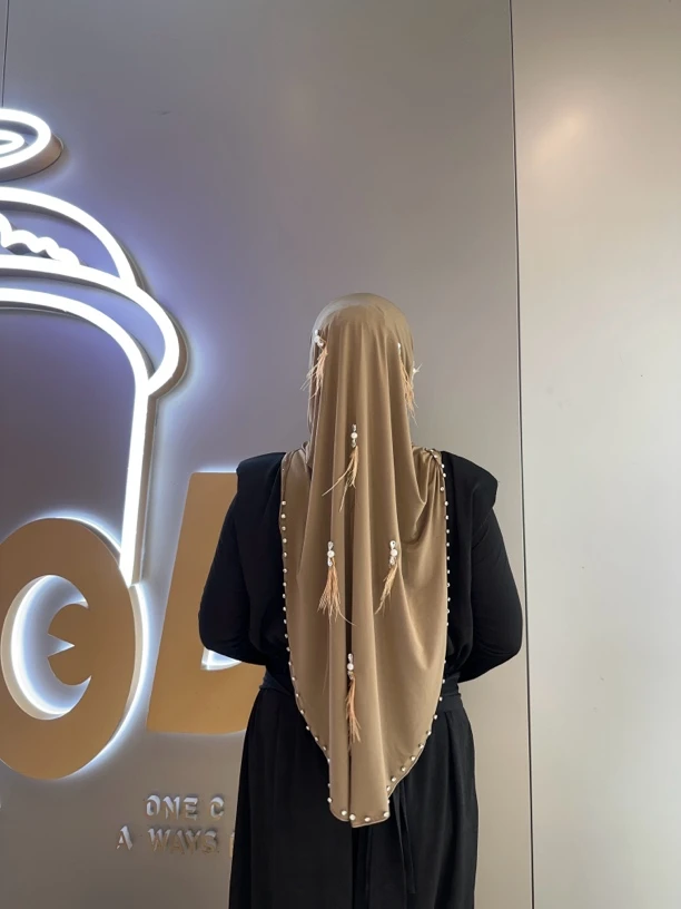 【韩冰回馈】新款冰丝凉（羽毛燕尾）套头纱巾高品质垂感重手工套头