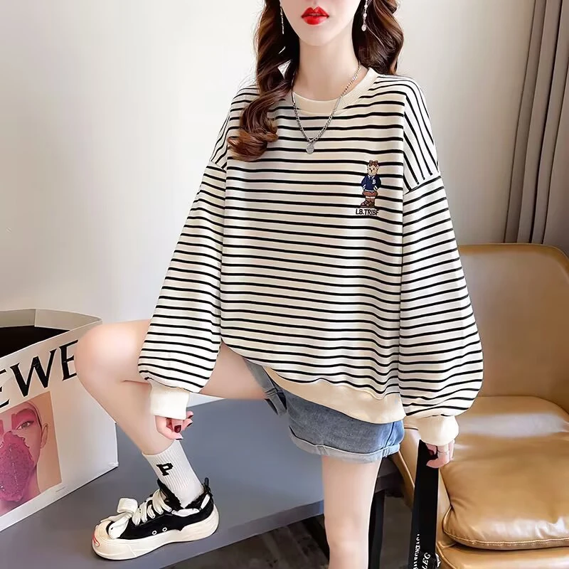 【粉丝专属】卫衣女长袖圆领春秋韩版宽松洋气印花百搭宽松显瘦149