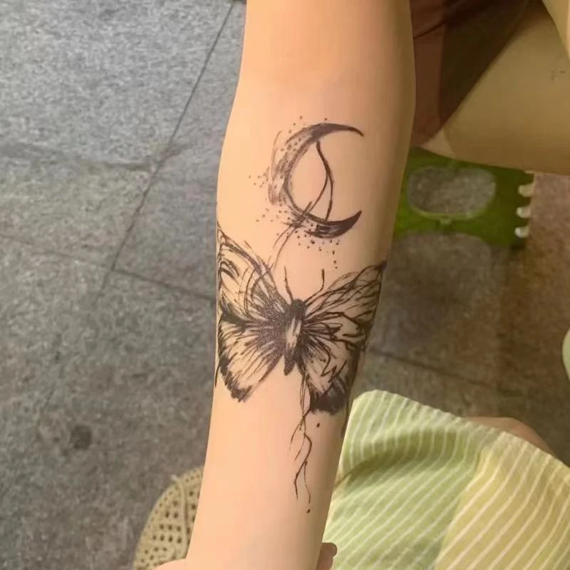 【自选蝴蝶】草本纹身贴纸网红果汁防水女款持久半永久手臂不反光
