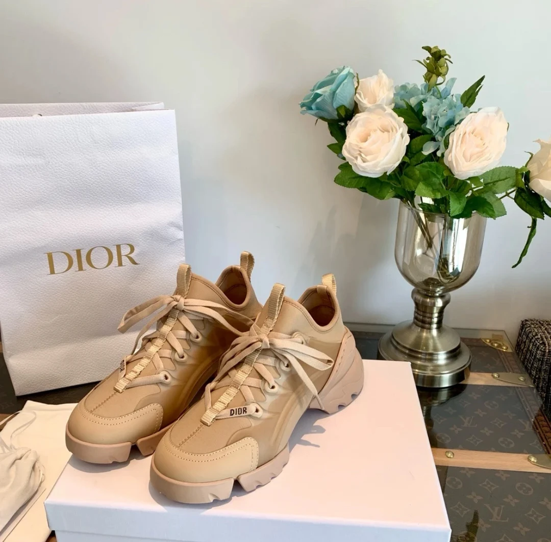 99新 DIOR/迪奥 裸色休闲运动老爹鞋37.5码
