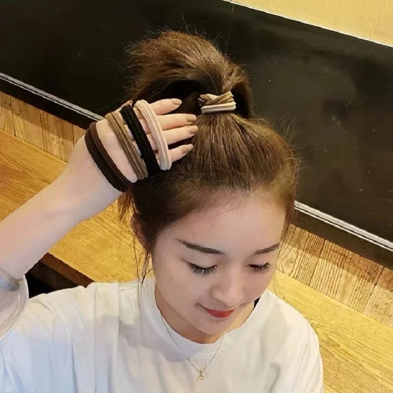 合金发饰 高弹力无接缝皮筋女扎头丸子头发圈头饰头绳发饰皮套女
