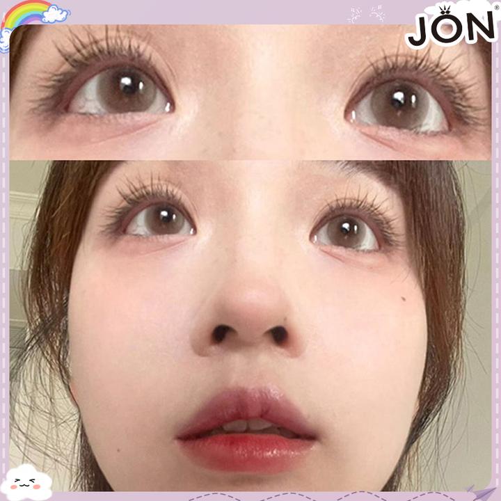JON半年抛嘟嘟奶杏美瞳2片装小直径隐形眼镜系列款奶味水光感学生