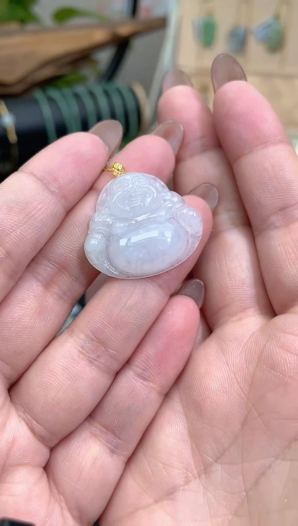 【闪购商品】翡翠颈饰18K金镶嵌佛公@@CMT1721-1