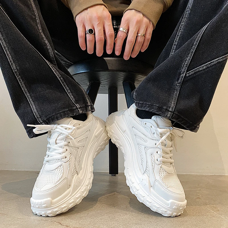 8286新款轮胎底老爹鞋厚底增高男鞋增高老爹鞋休闲鞋百搭时尚潮