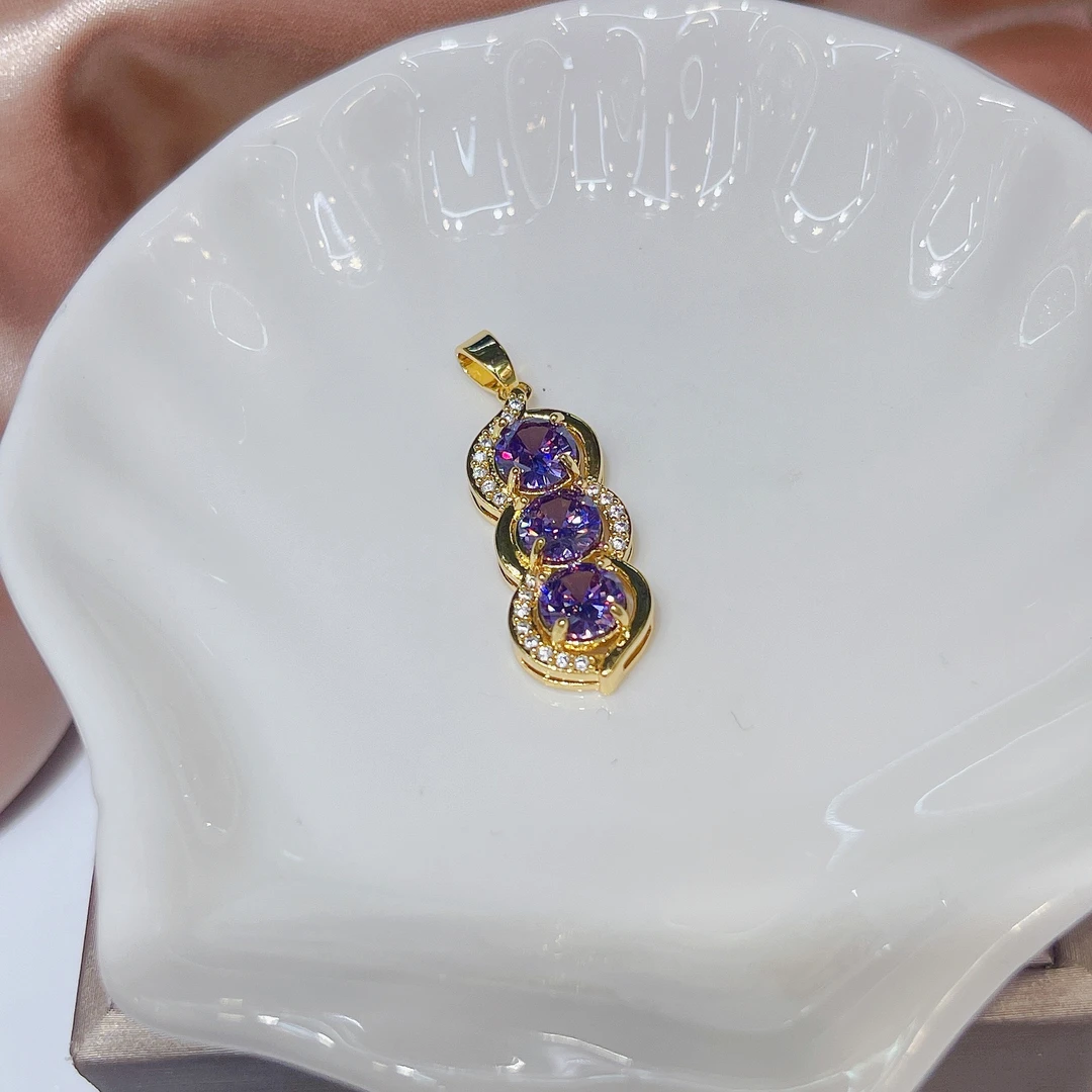 紫水晶串串葫芦吊坠（多样性发一件）DZ-1269