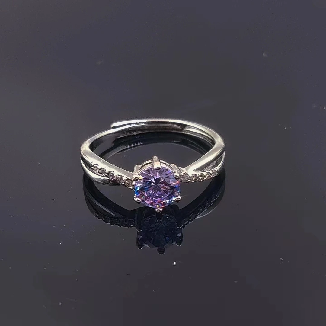 紫水晶镶嵌戒指（多样性发一件）DZ-1222