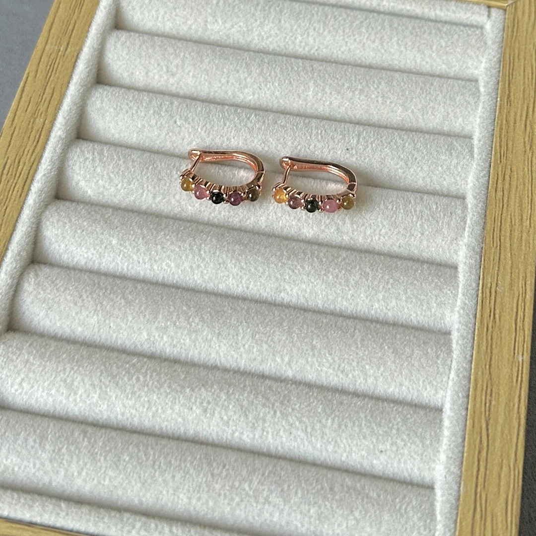 碧玺彩色耳坠（多样性发一件）DZ-1154