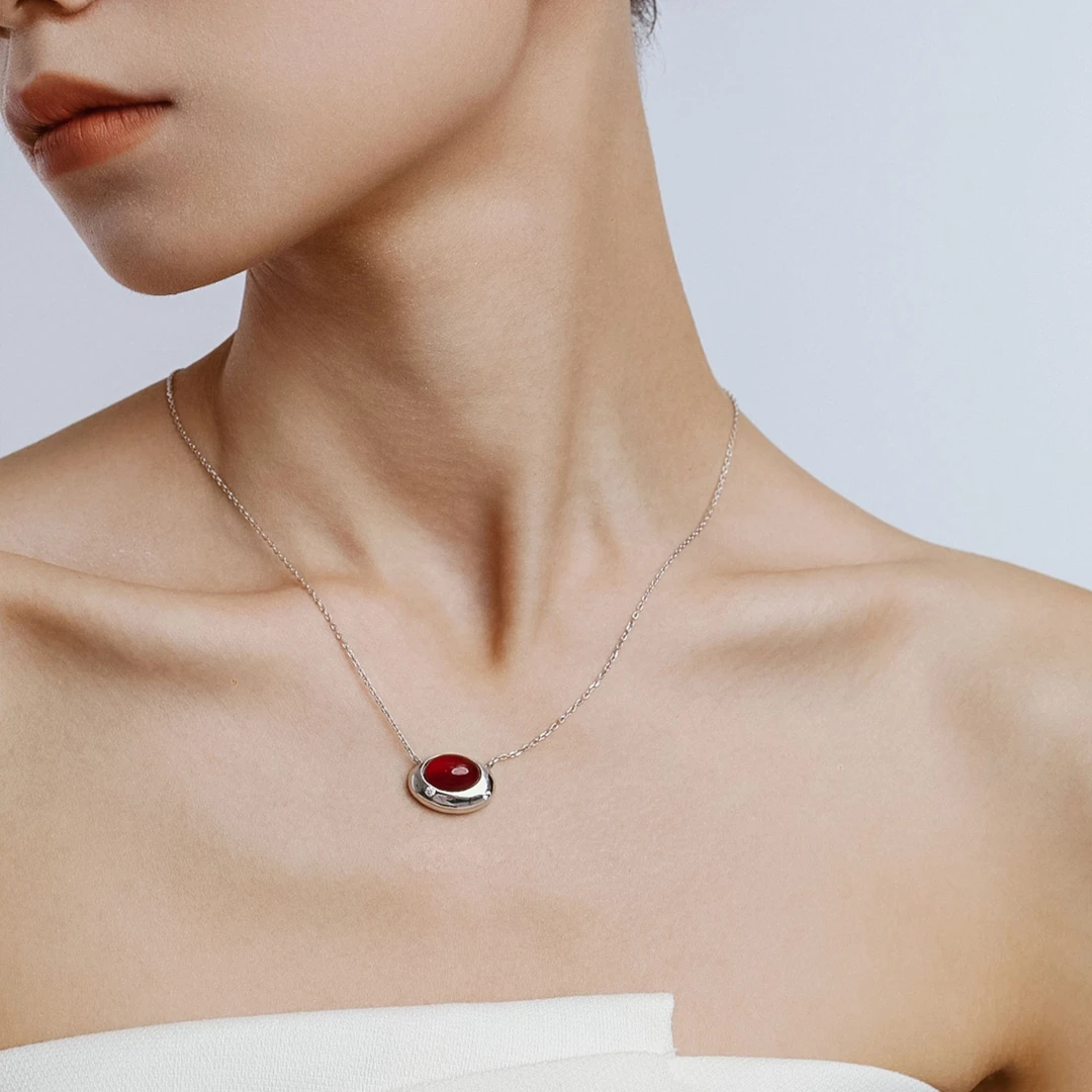 一川月白 坠链均925银 【宇宙之眼】原创设计高级银项链女小众首饰