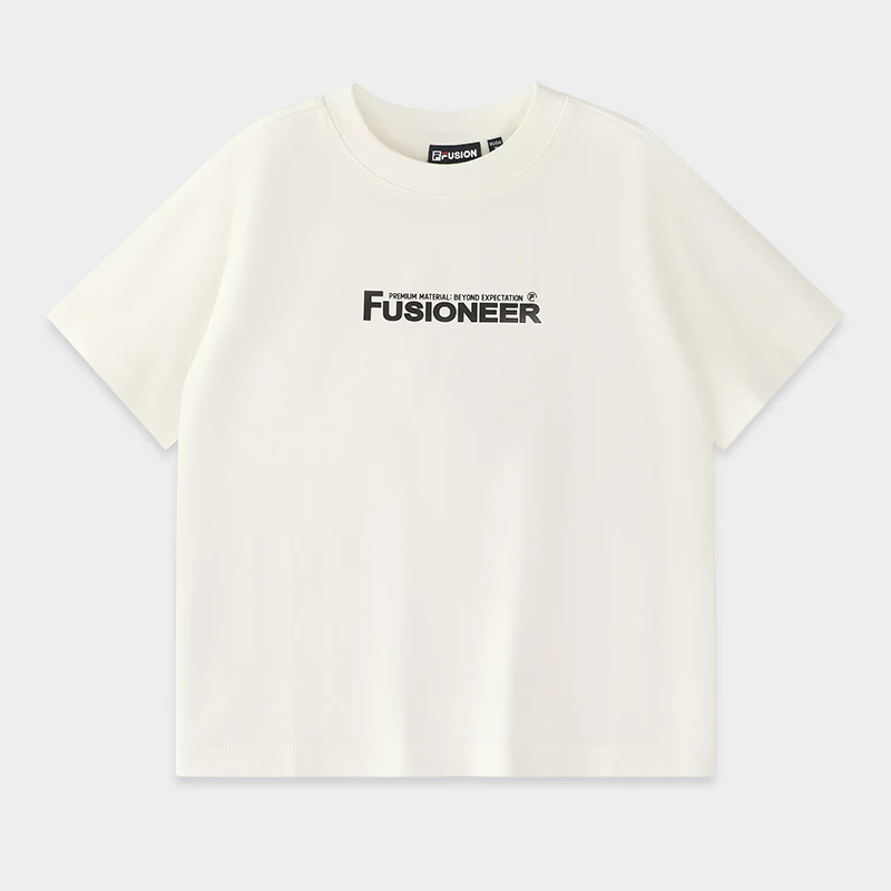 FILA/斐乐宽松休闲潮流圆领上衣时尚百搭简约夏季款舒适印花短袖