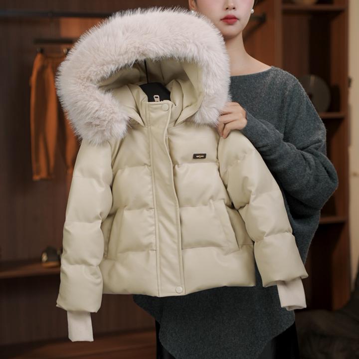 【1%】*2024原版冬季儿童 皮棉衣洋气加棉加厚简约复古外套短款简约