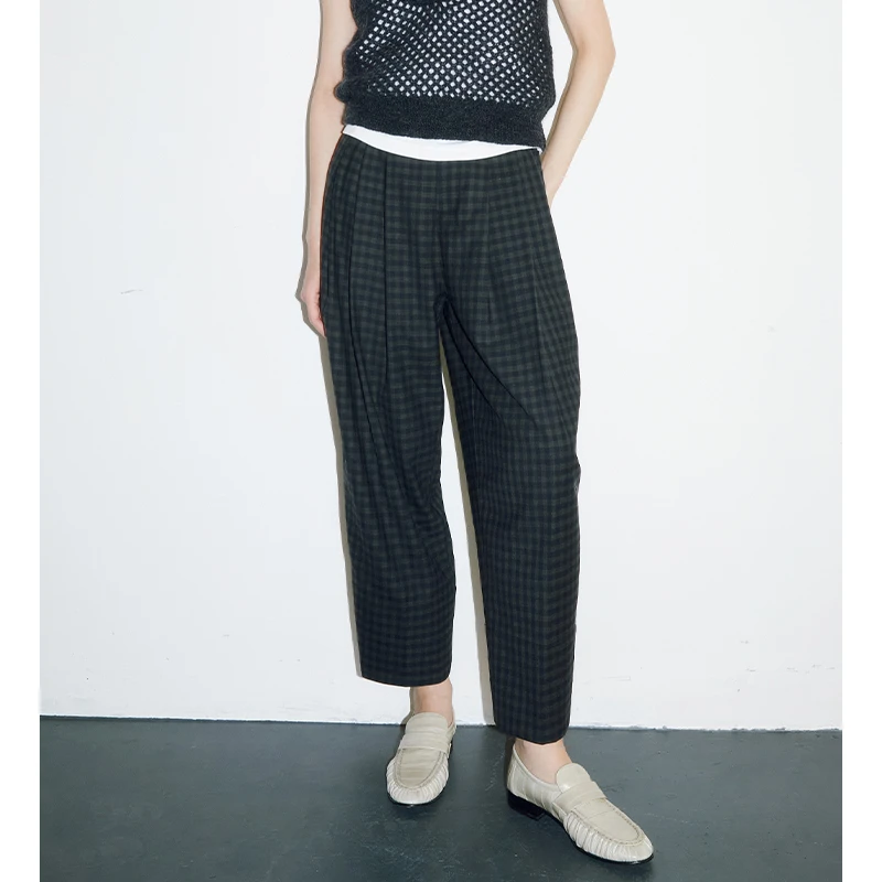 INFFTRU 万年青经典版型奶奶裤 萝卜裤女西裤