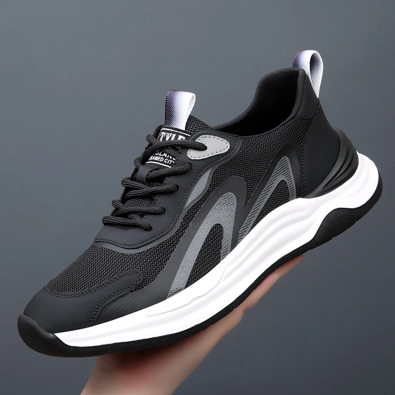 运动鞋男款春夏季透气双层网面休闲鞋男士轻便网布鞋男士休闲男鞋