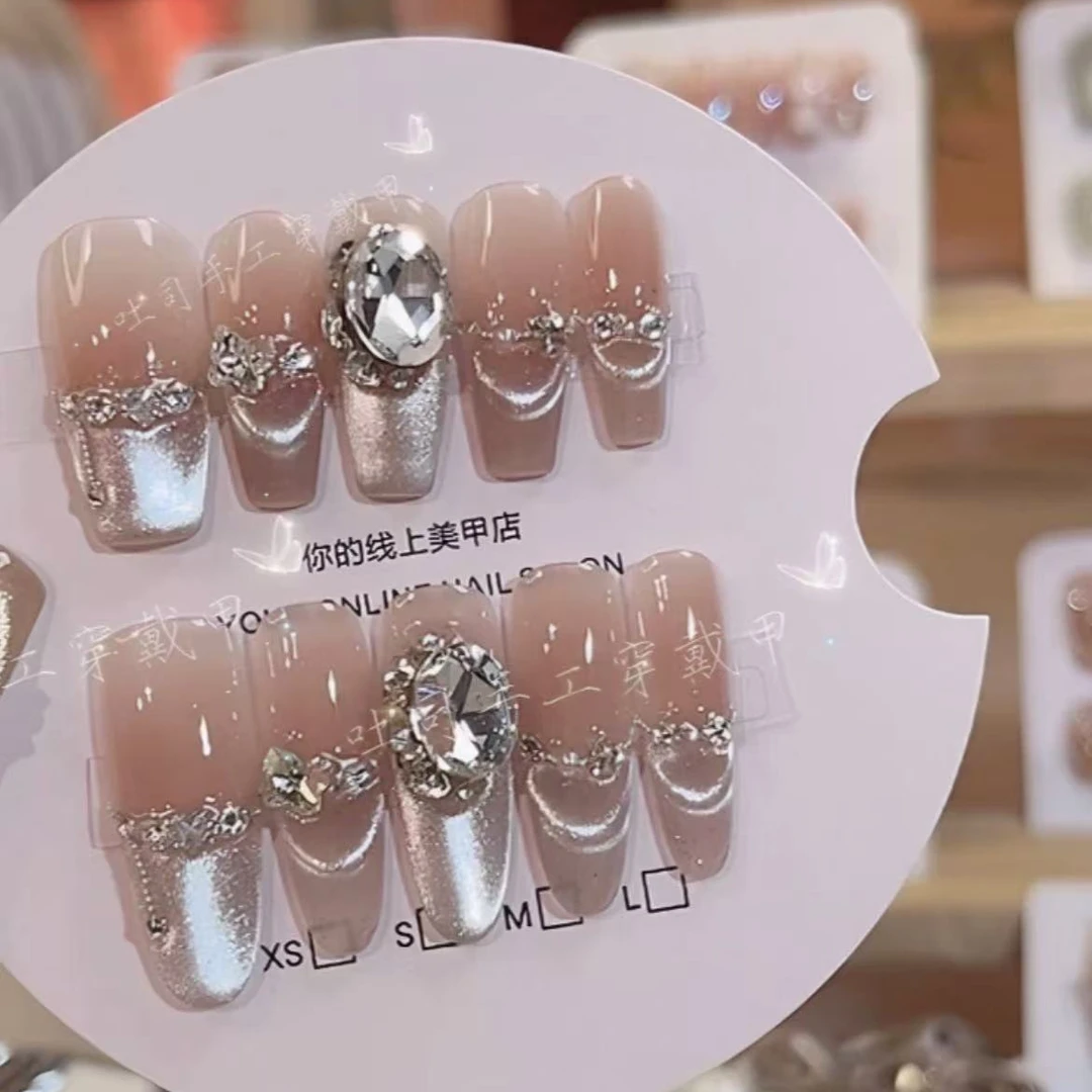 【白月光】纯手工定制纯手工穿戴甲10片装