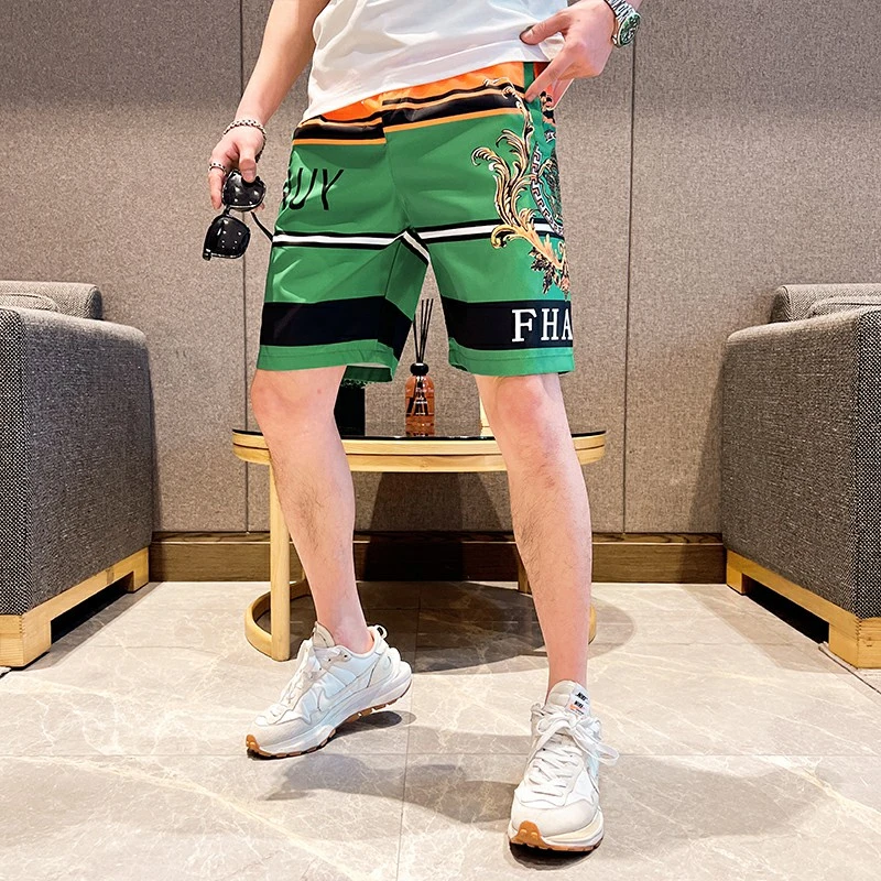 2024男士夏季新款潮牌数码印花冰凉休闲短裤K26速干百搭五分裤