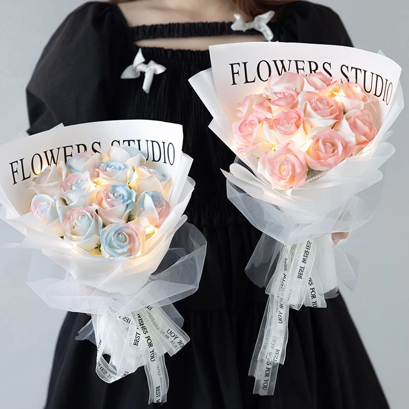 情人节礼物送女友闺蜜老婆朋友成品香皂玫瑰花束毕业季情人节礼物