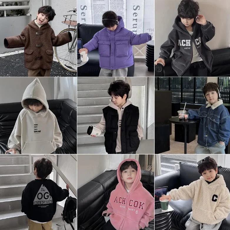 单件裤子【mi超叔童品】儿童休闲百搭宽松加绒加厚裤子男童休闲裤