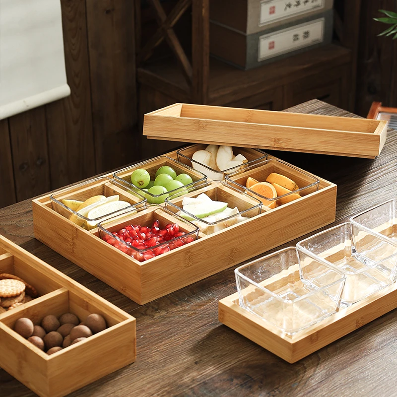 九宫格双用干果水果零食盒家用户外点心分格托盘糖果坚果瓜子拼盘