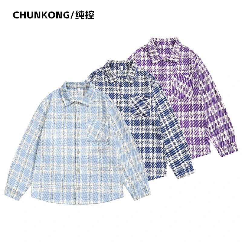 CHGUNKONG/纯控2024春季小香风男女同款衬衫外套