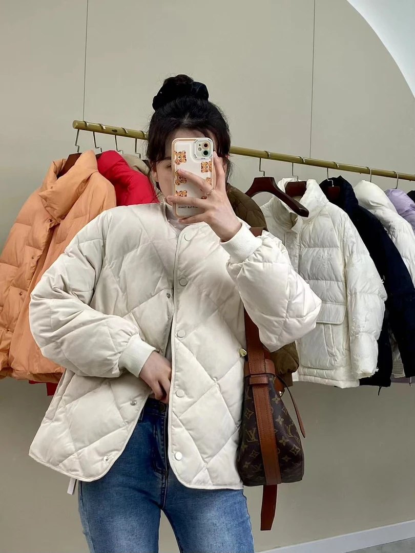 鹅绒服女款爆款2024新款正品短款鹅绒服女士小个子洋气冬季