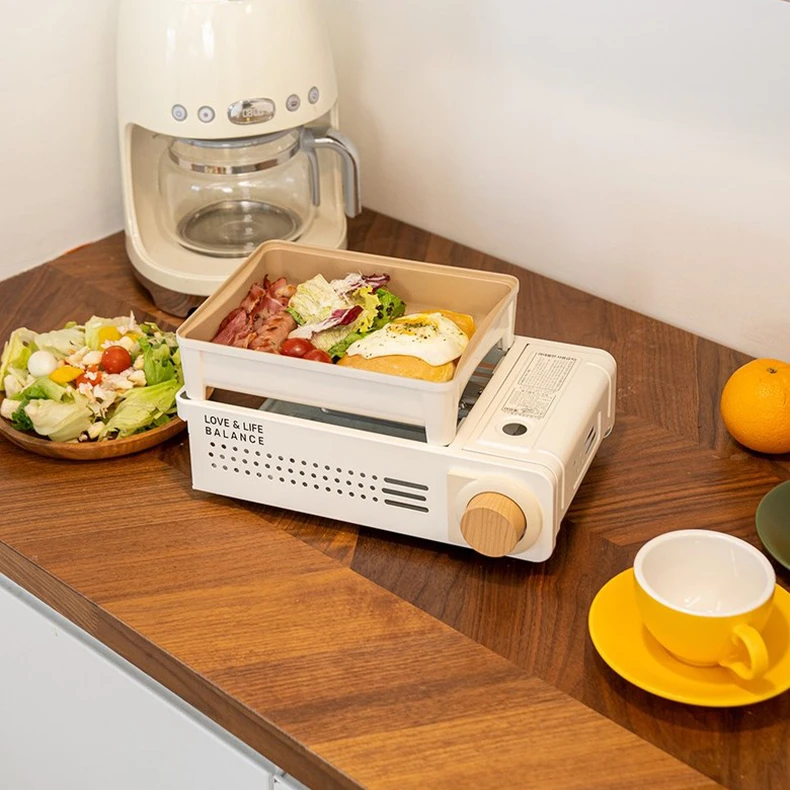 韩国原装进口~室内多用卡式炉户外小煤气灶自带汤锅