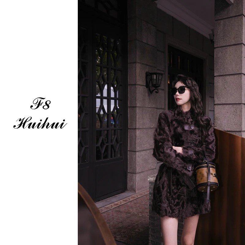 【F8】“优雅法则” 高奢小湖羊！超轻超软超保暖小湖羊皮毛一体 Y553