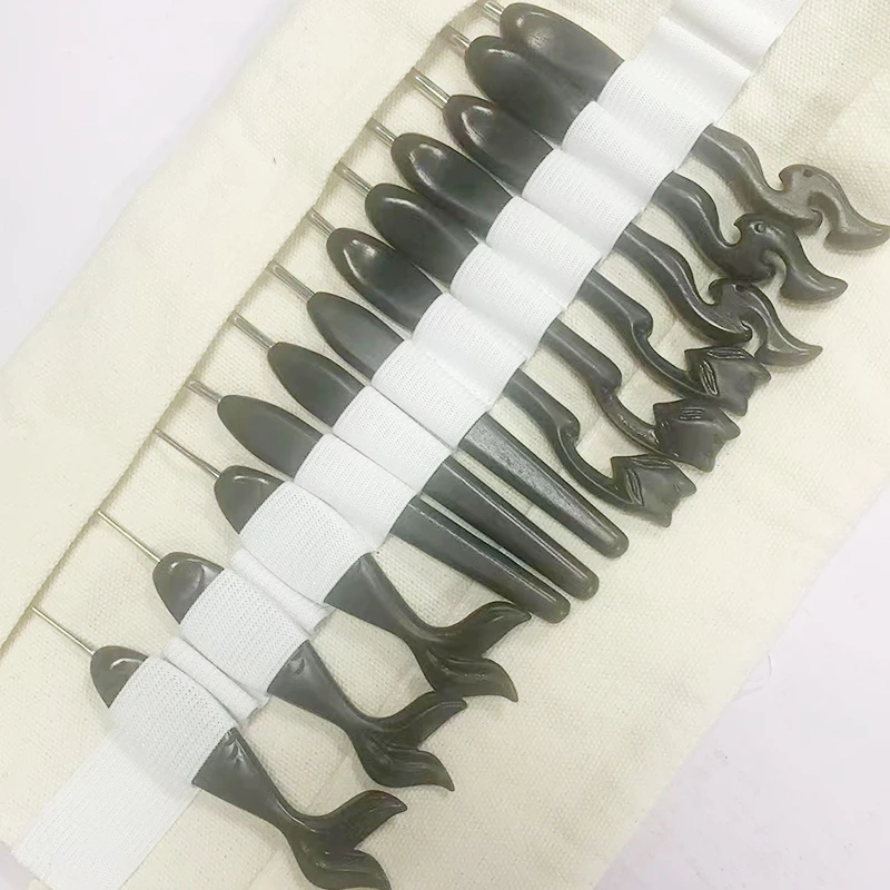 12只装芙拉达鱼尾柄小金鱼手工编织毛线玩偶勾针工具精抛针头