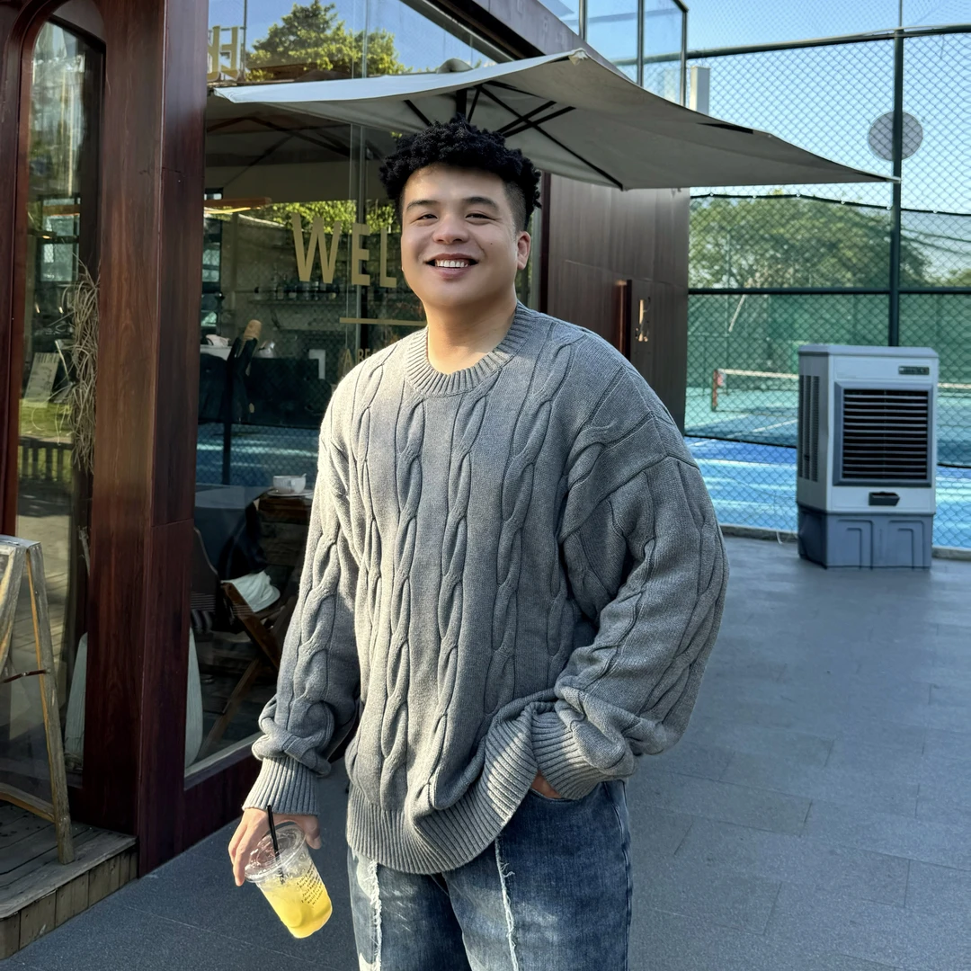 【彩色毛衣】冬款大码男装冬季潮牌毛衫300斤可穿卫衣简潮毛衣99001