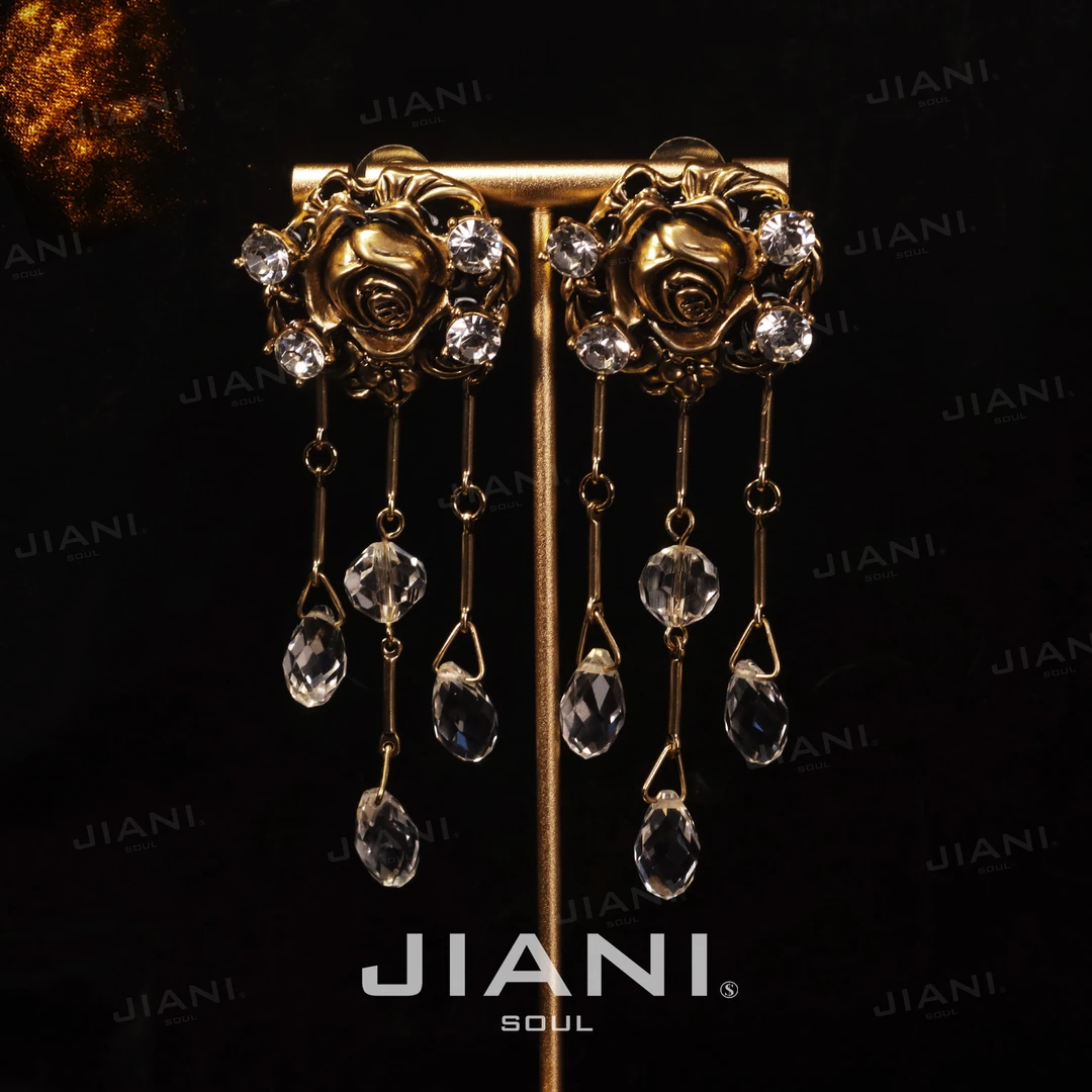 合金耳饰 JIANI【杜尔默·与玫瑰共眠】耳饰