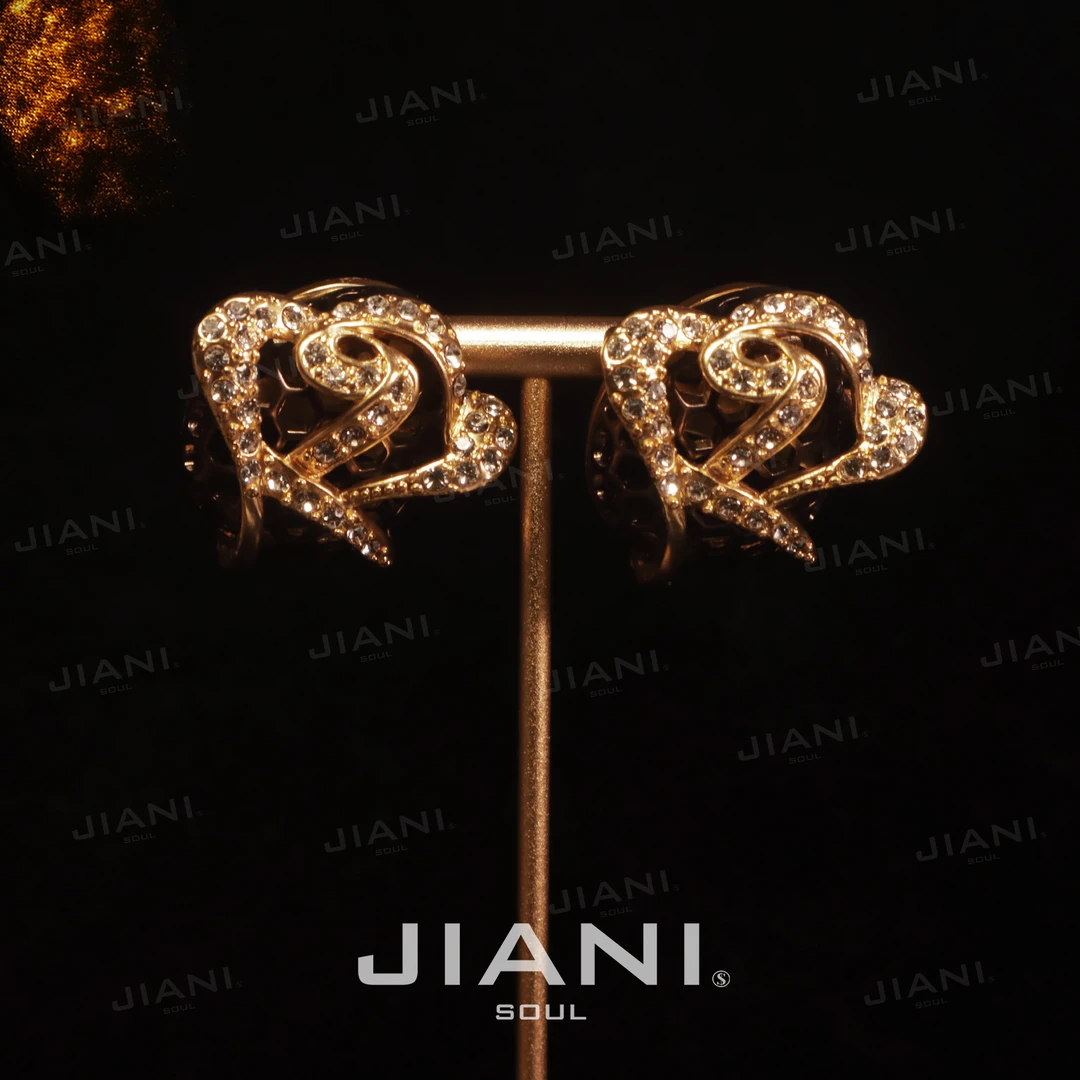 合金耳饰 JIANI【精工深咖啡“蜂网玫瑰”梅尔梅森玫瑰园】耳饰