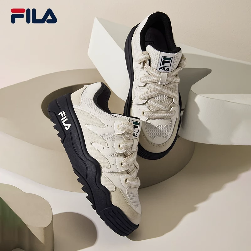 FILA斐乐ROSETTA摩登2025斑斓鞋百搭板鞋F12W411204F/F12W331207F