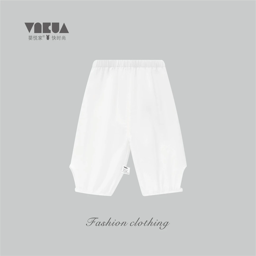 婴悦家夏季女宝宝时尚运动女童白色透气薄款休闲裤单裤87567
