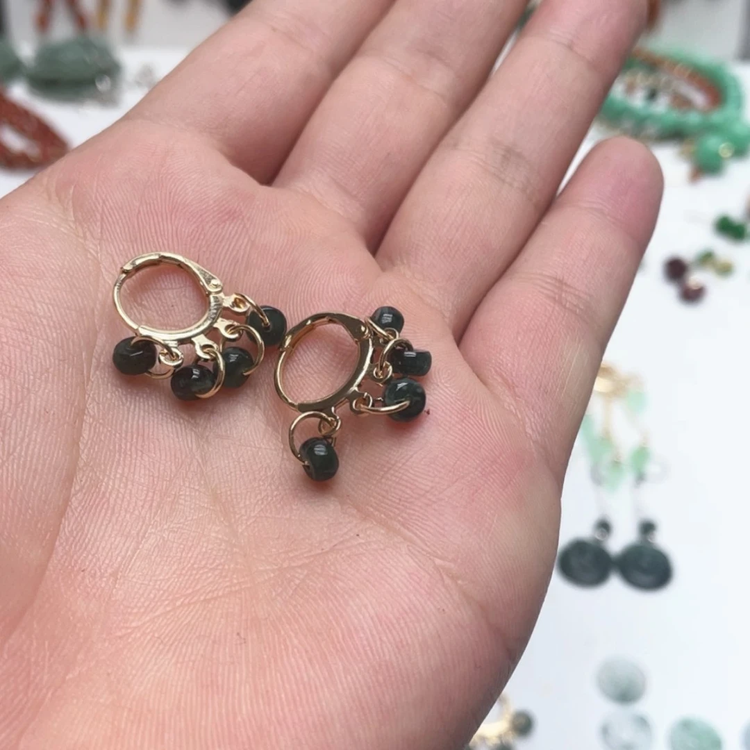 【闪购商品】翡翠耳饰未镶嵌