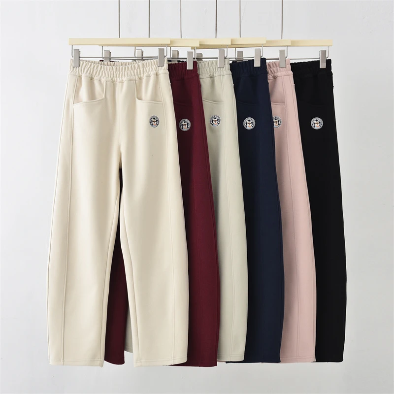 「走路带风」2024秋装新款纯色韩版简约时尚休闲卫裤K-836